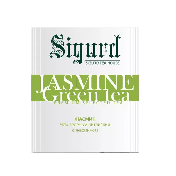Чай Sigurd в пакетах на чашку JASMINE TEA, зеленый, 150*2 г
