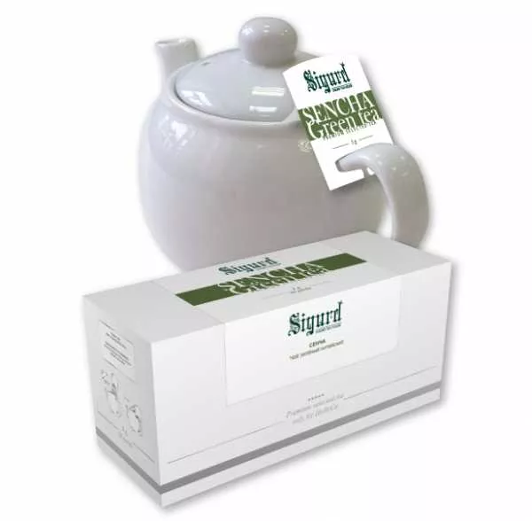 Чай Sigurd в пакетах на чайник SENCHA, зеленый, 15*5 г