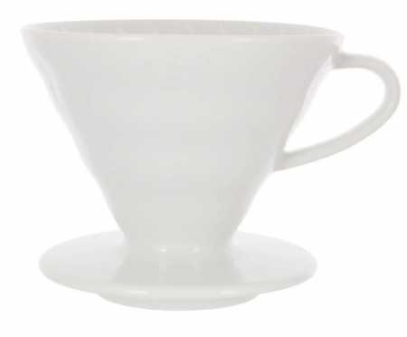 Набор для заваривания кофе Hario: чайник + воронка керамическая белая XVDD-3012W