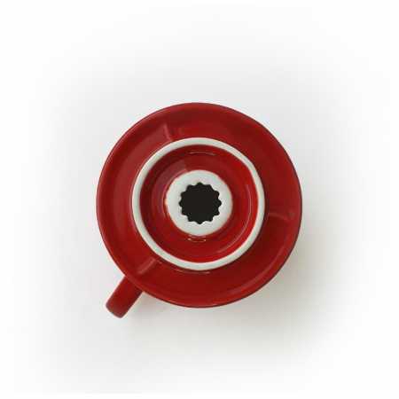 Воронка керамическая AnyBar V60-02, на 3-4 чашки, красная