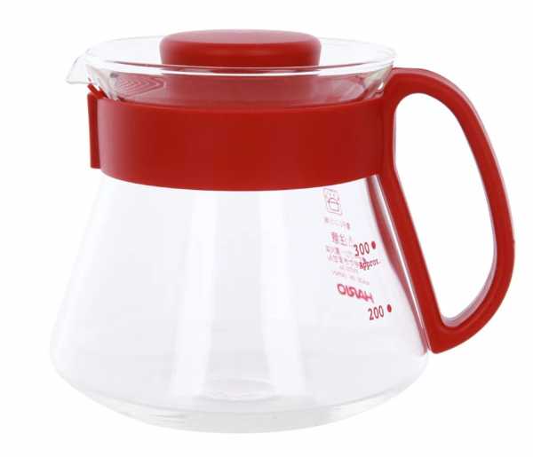 Чайник сервировочный Hario красный+воронка VDS-3012R