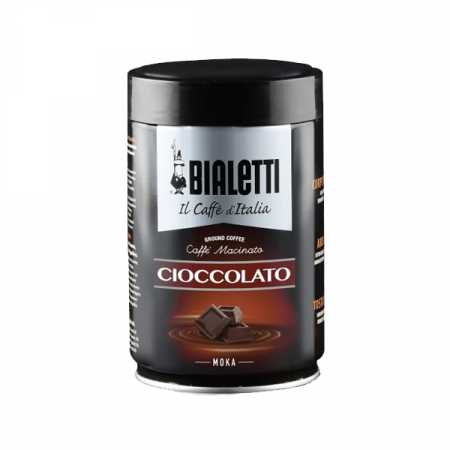 Кофе молотый Bialetti  CIOCCOLATO, шоколадный аромат, 50% арабики /50% робусты, 250 г жестяная банка