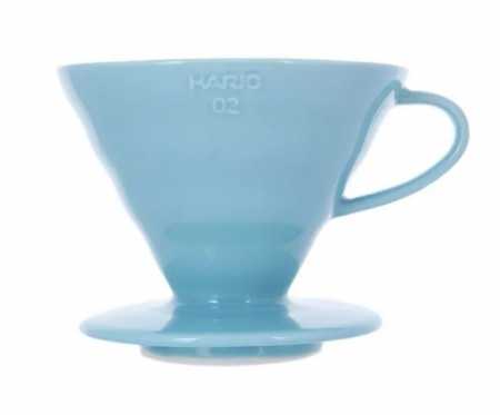 Воронка керамическая для приготовления кофе HARIO V60-02, голубая