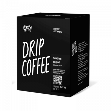 Кофе в дрип-пакете Tasty Coffee Эфиопия Сидамо, 1шт