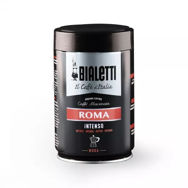 Кофе молотый Bialetti  ROMA, 50% арабики /50% робусты, 250 г, жестяная банка